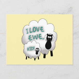 I Love Ewe, Kid! Postcard