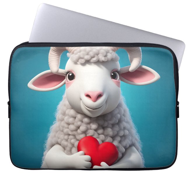 I Love Ewe Laptop Sleeve (Front)
