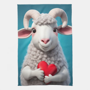 I Love Ewe Tea Towel
