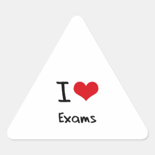 I love Exams Triangle Sticker