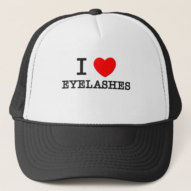 I Love Eyelashes Trucker Hat (Front)