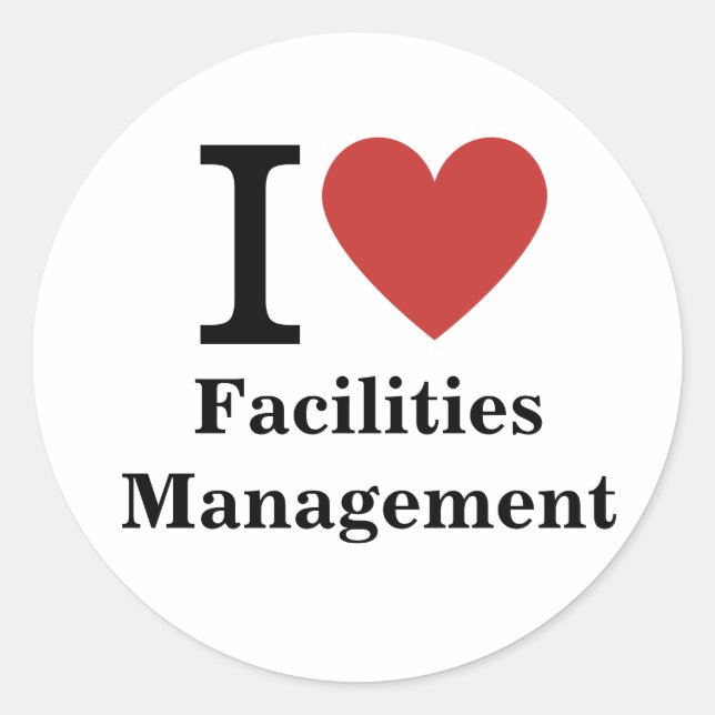 I ❤️ Love Facilities Management STICKER (Front)