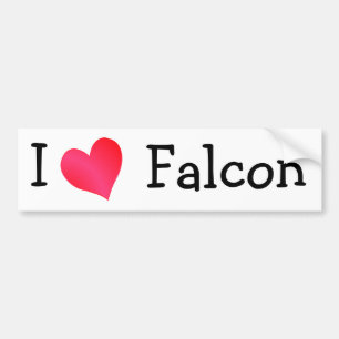 I Love Falcon Bumper Sticker