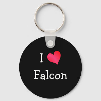 I Love Falcon Key Ring