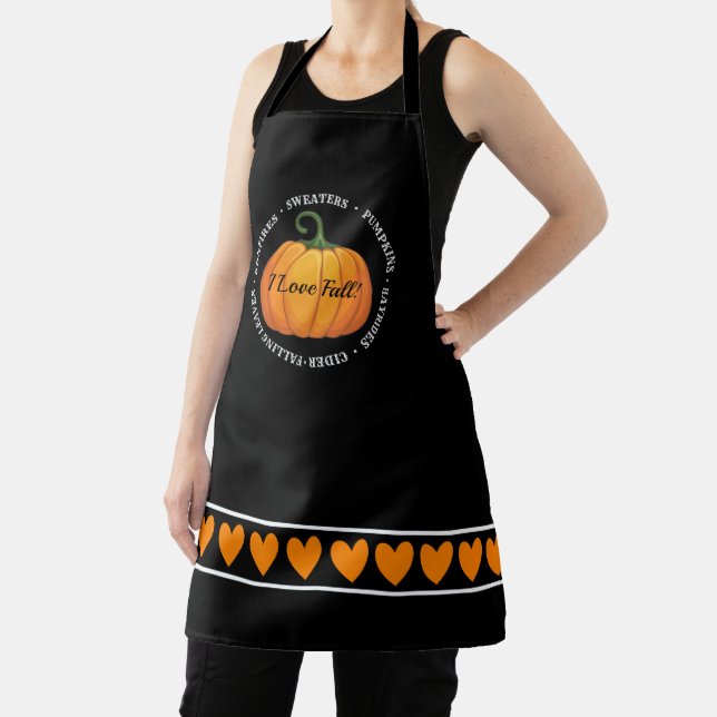 I Love Fall All-Over Print Apron (Insitu)