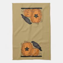 I Love Fall Crow Pumpkin towel
