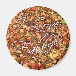 "I Love Fall" Leaves Magnet