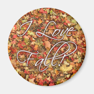 "I Love Fall" Leaves Magnet