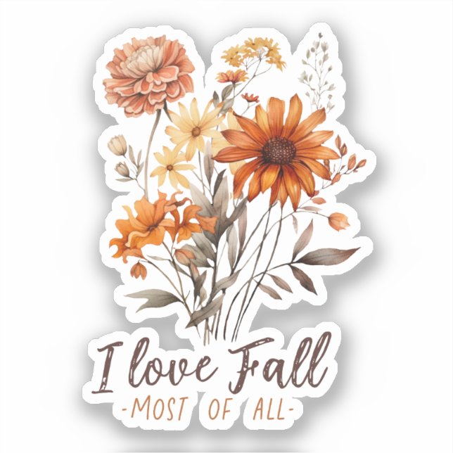 I Love Fall Most of All – Autumn Foliage (Front)