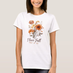 I Love Fall Most of All – Autumn Foliage T-Shirt