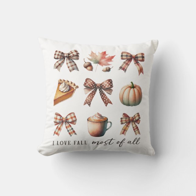 I Love Fall Most of All Cushion (Front)