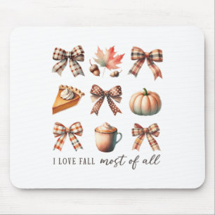 I Love Fall Most Of All Fall Season Thanksgiving Mouse Mat