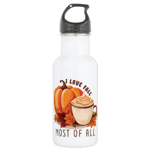I Love Fall Most Of All – Latte & Autumn Vibes 532 Ml Water Bottle