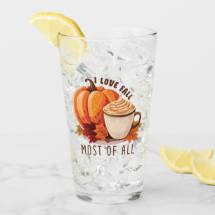 I Love Fall Most Of All – Latte & Autumn Vibes Glass