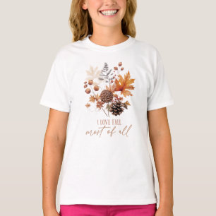 I Love Fall Most Of All Leaves Foliage T-Shirt