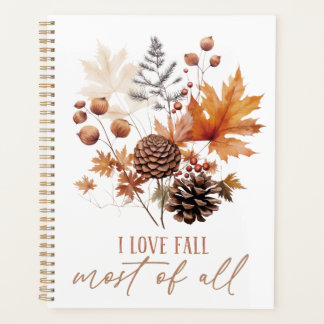 I Love Fall Most Of All Planner