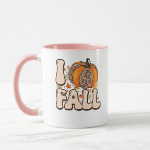 I Love Fall Orange Pumpkin Pattern Mug