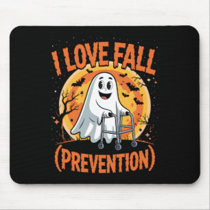 I Love Fall Prevention Physical Therapy Halloween  Mouse Mat
