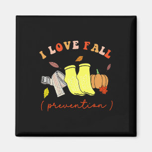 I Love Fall Prevention Socks Thanksgiving Autumn Magnet