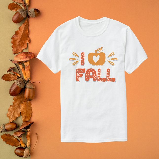I Love Fall Typography T-Shirt (Creator Uploaded)