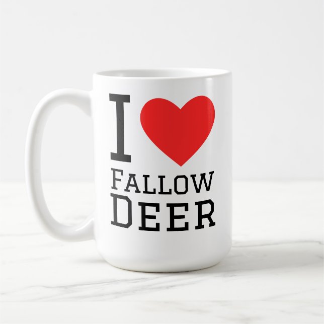 I love fallow deer  coffee mug (Left)