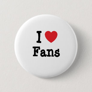 I love Fans heart custom personalised 6 Cm Round Badge