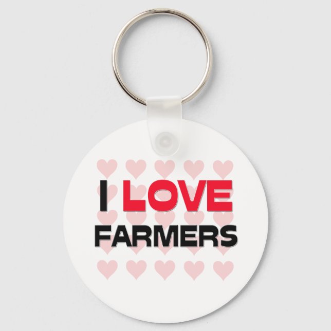 I LOVE FARMERS KEY RING (Front)