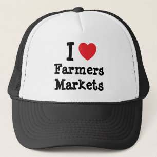 I love Farmers Markets heart custom personalised Trucker Hat