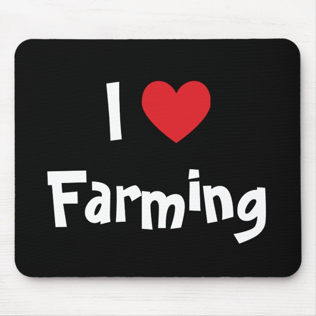 I Love Farming Mouse Mat (Front)