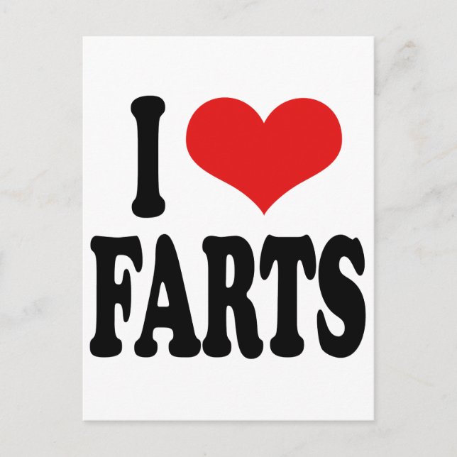 I Love Farts Postcard (Front)