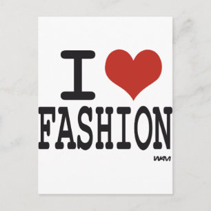 I love Fashion Postcard