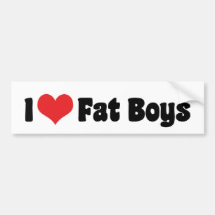 I Love Fat Boys Bumper Sticker