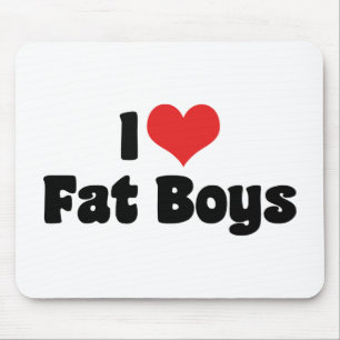 I Love Fat Boys Mouse Mat