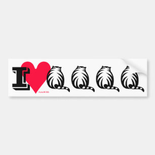 I Love Fat Cats! Bumper Sticker
