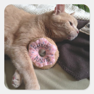 I Love Fatboy's Doughnuts! Square Sticker