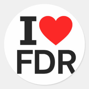 I Love FDR Classic Round Sticker