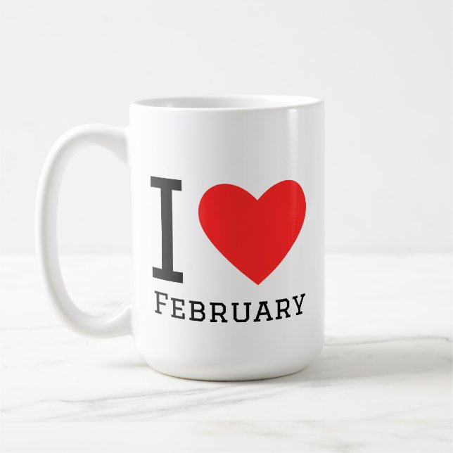I love february coffee mug (Left)