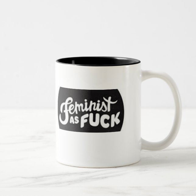 I love feminism Two-Tone coffee mug (Right)