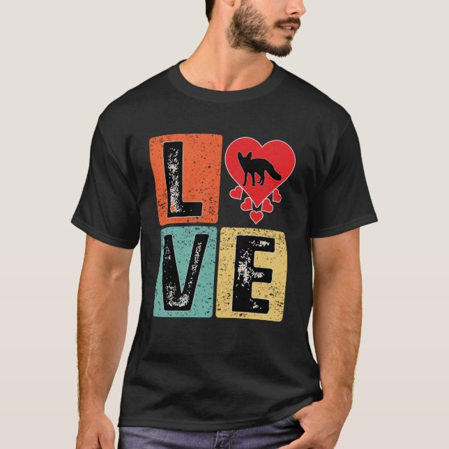 I Love Fennec fox Animal  Valentine s Day Fennec f T-Shirt (Front)