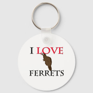I Love Ferrets Key Ring