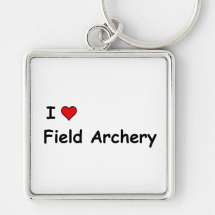 I Love Field Archery Key Ring