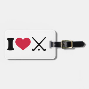 I love Field hockey clubs Luggage Tag