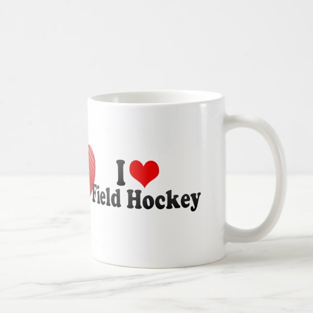 I Love Field Hockey Coffee Mug (Right)
