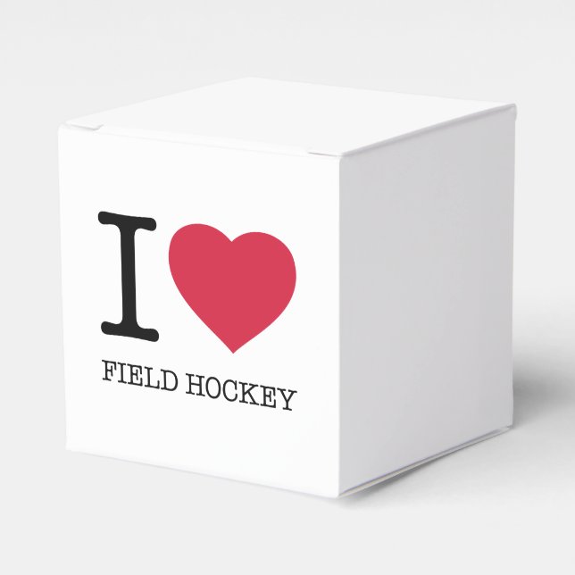 I LOVE FIELD HOCKEY FAVOUR BOX (Front Side)