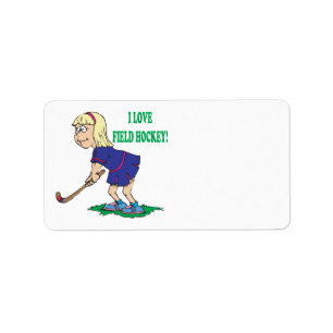 I Love Field Hockey Label