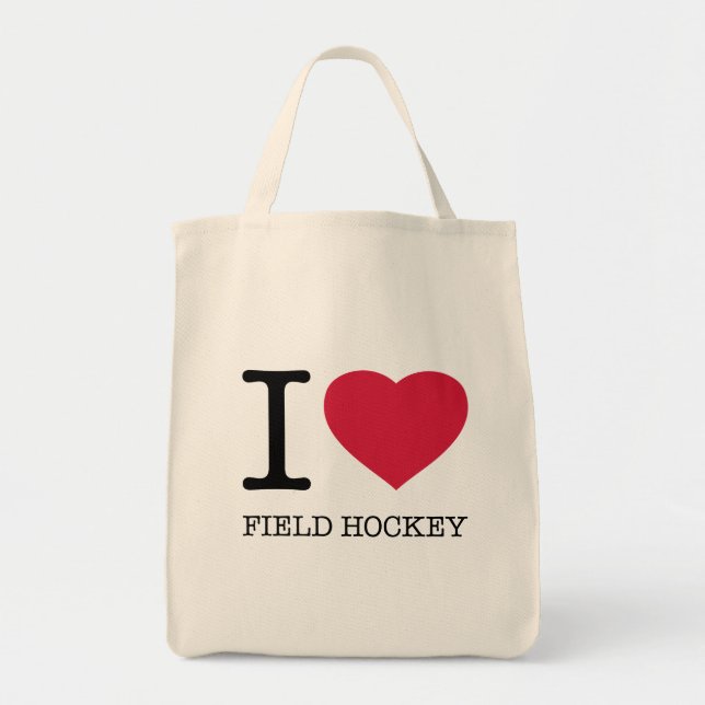 I LOVE FIELD HOCKEY TOTE BAG (Front)
