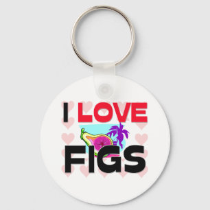 I Love Figs Key Ring