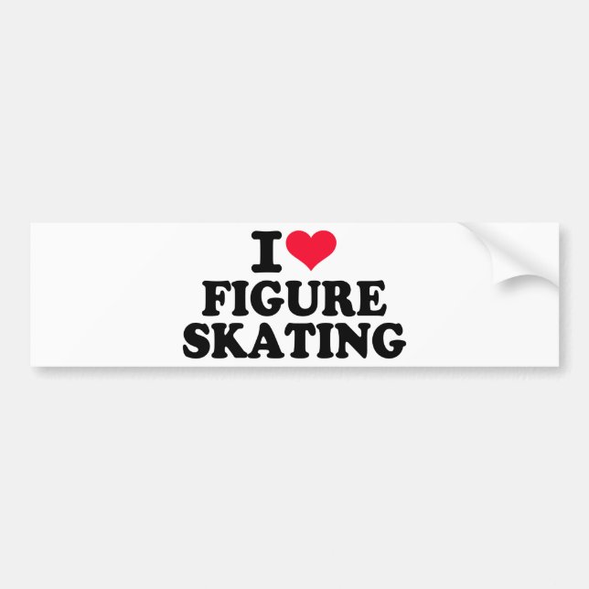 I love Figure Skating Bumper Sticker (Front)