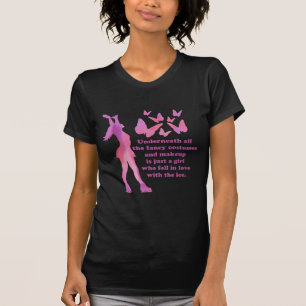 I Love Figure Skating Giftware Butterflies Skater T-Shirt