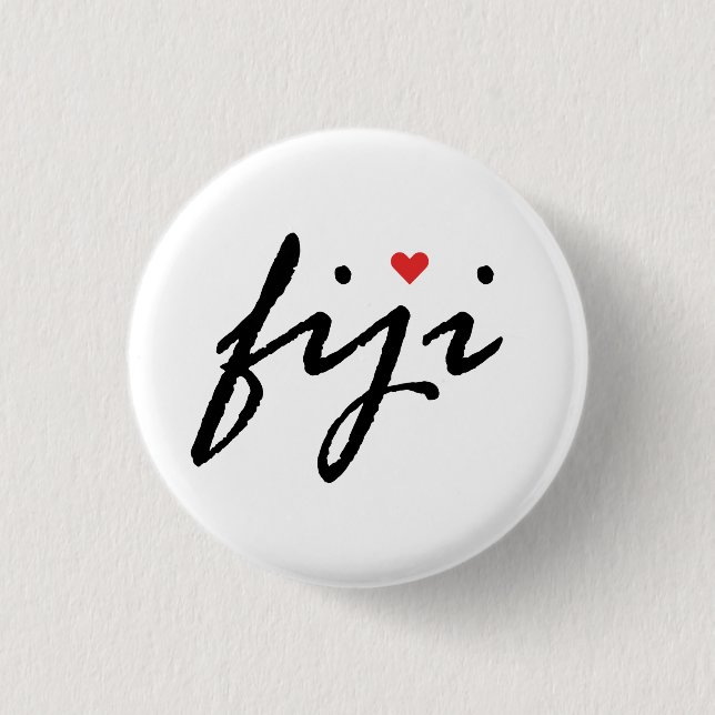 I love Fiji 3 Cm Round Badge (Front)